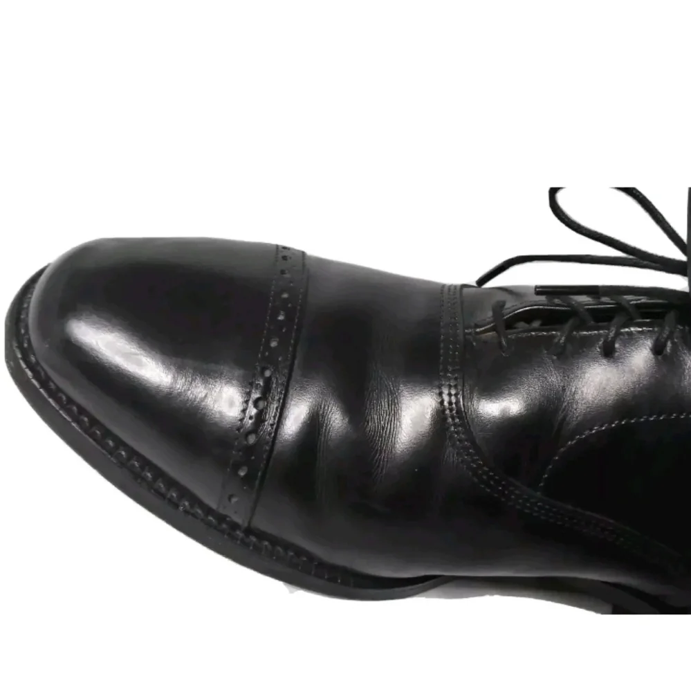 Allen Edmonds Byron Cap Toe Oxfords Men's Size 10 D Made In USA Quarter Brogue - Picture 3 of 12